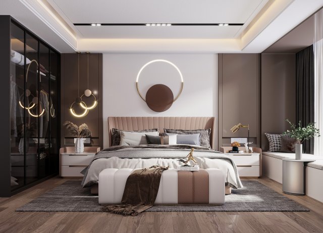 modern bedroom Modèle 3D .c4d .max .obj .3ds .fbx .stl .blend 