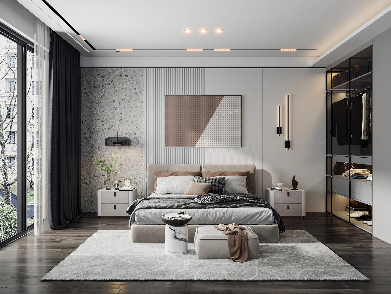 modern bedroom 3D Model .c4d .max .obj .3ds .fbx .stl .blend 