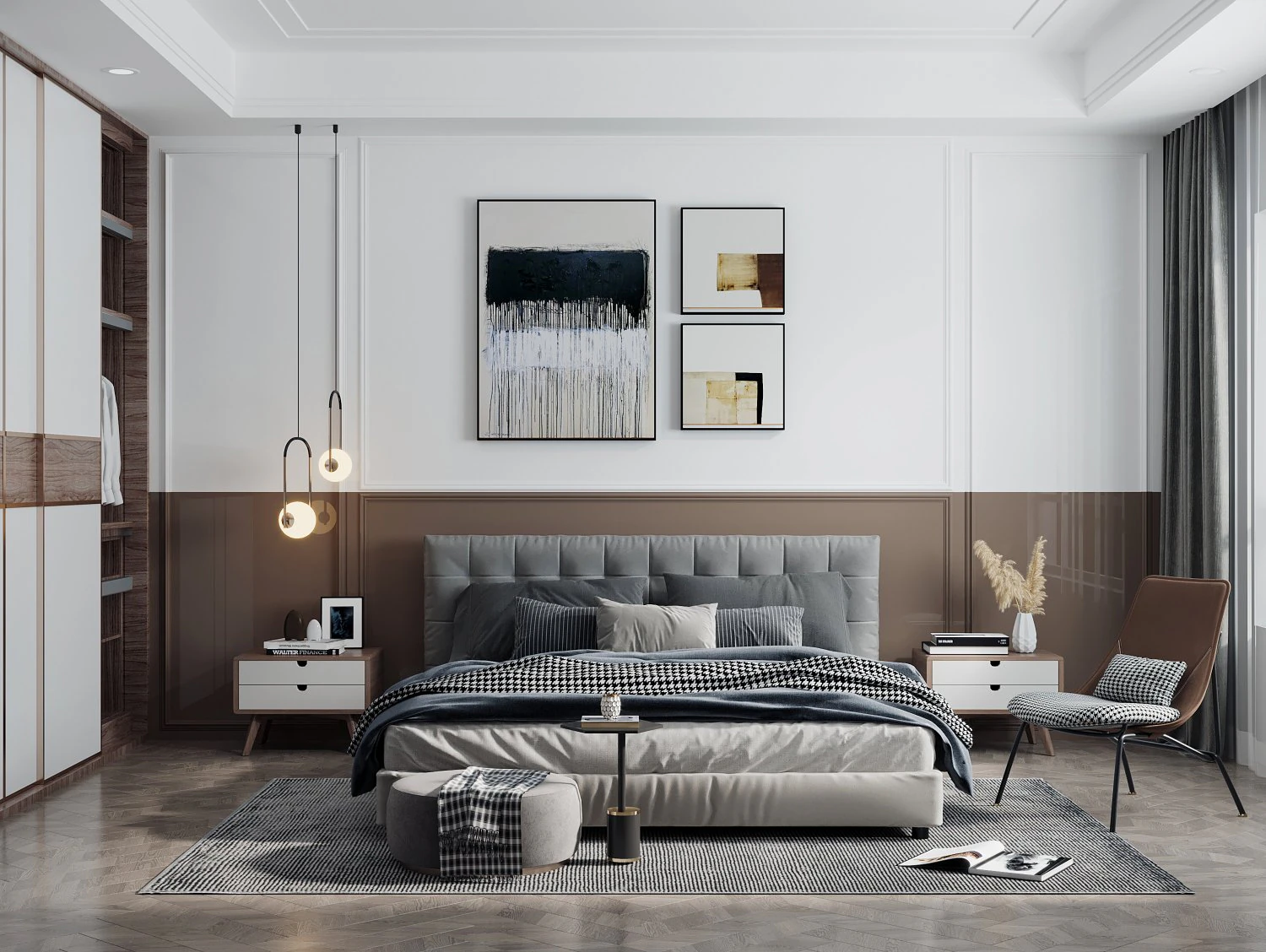 modern bedroom 3D Model .c4d .max .obj .3ds .fbx .stl .blend 