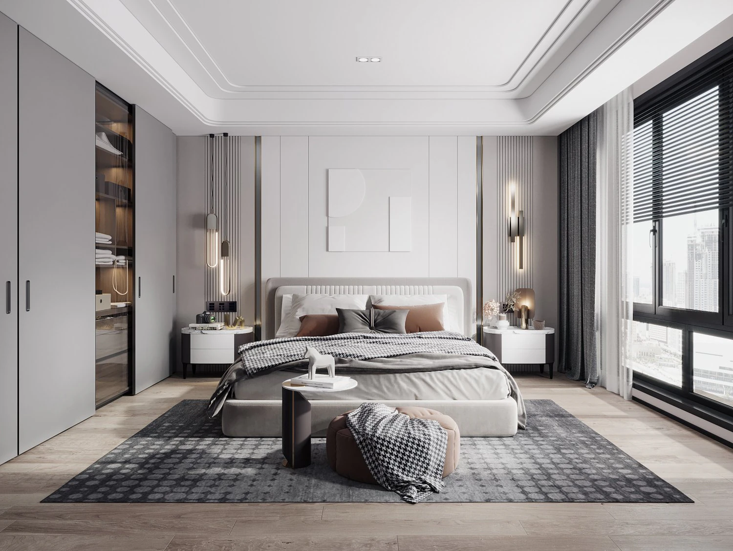 modern bedroom 3D Model .c4d .max .obj .3ds .fbx .stl .blend 