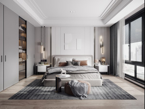 modern bedroom Modèle 3D