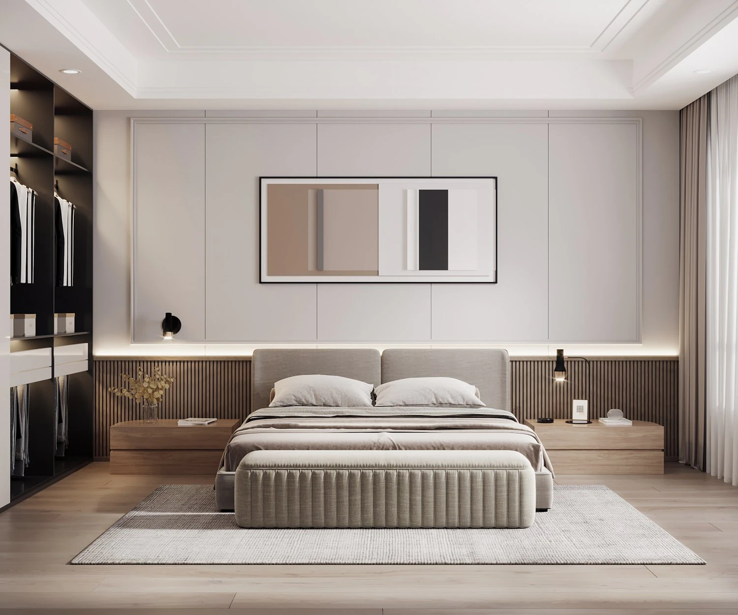modern bedroom 3D Model .c4d .max .obj .3ds .fbx .stl .blend 