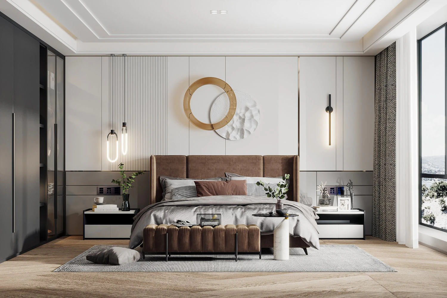 modern bedroom 3D Model .c4d .max .obj .3ds .fbx .stl .blend 