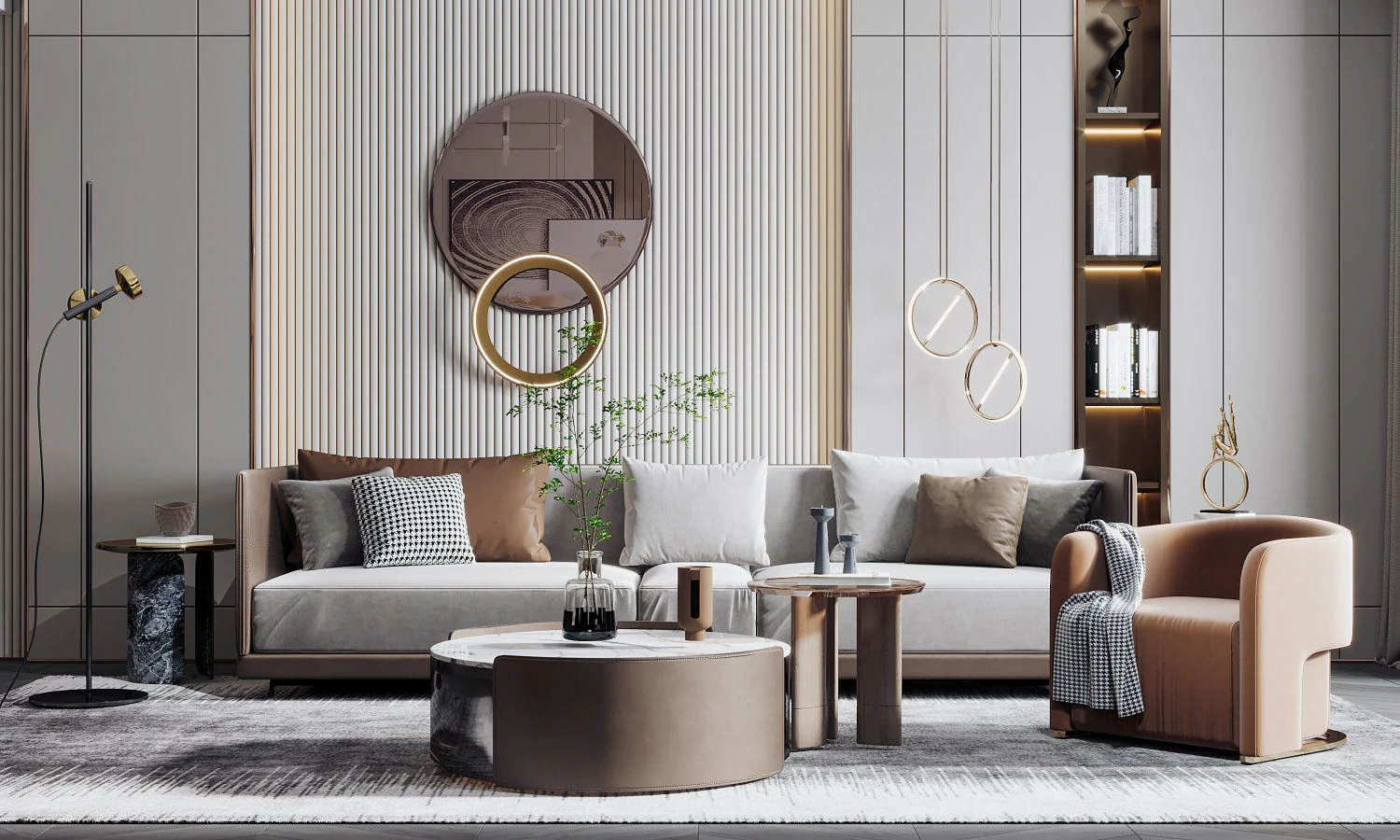 modern living room 3D Model .c4d .max .obj .3ds .fbx .stl .blend 