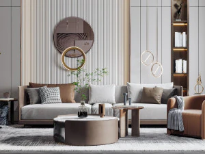 モダンなリビングルーム 3Dモデル