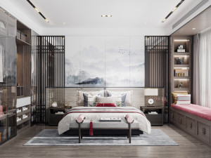 modern bedroom 3D 模型