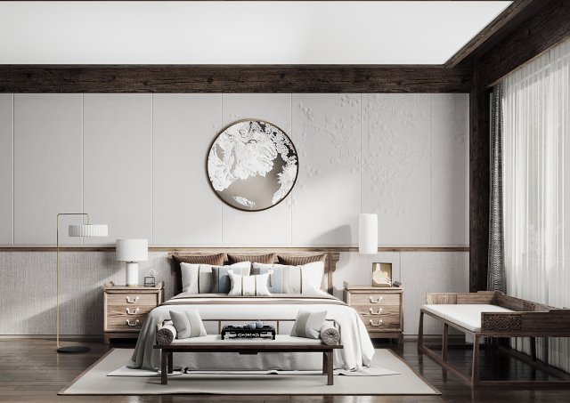 modern bedroom Modèle 3D .c4d .max .obj .3ds .fbx .stl .blend 