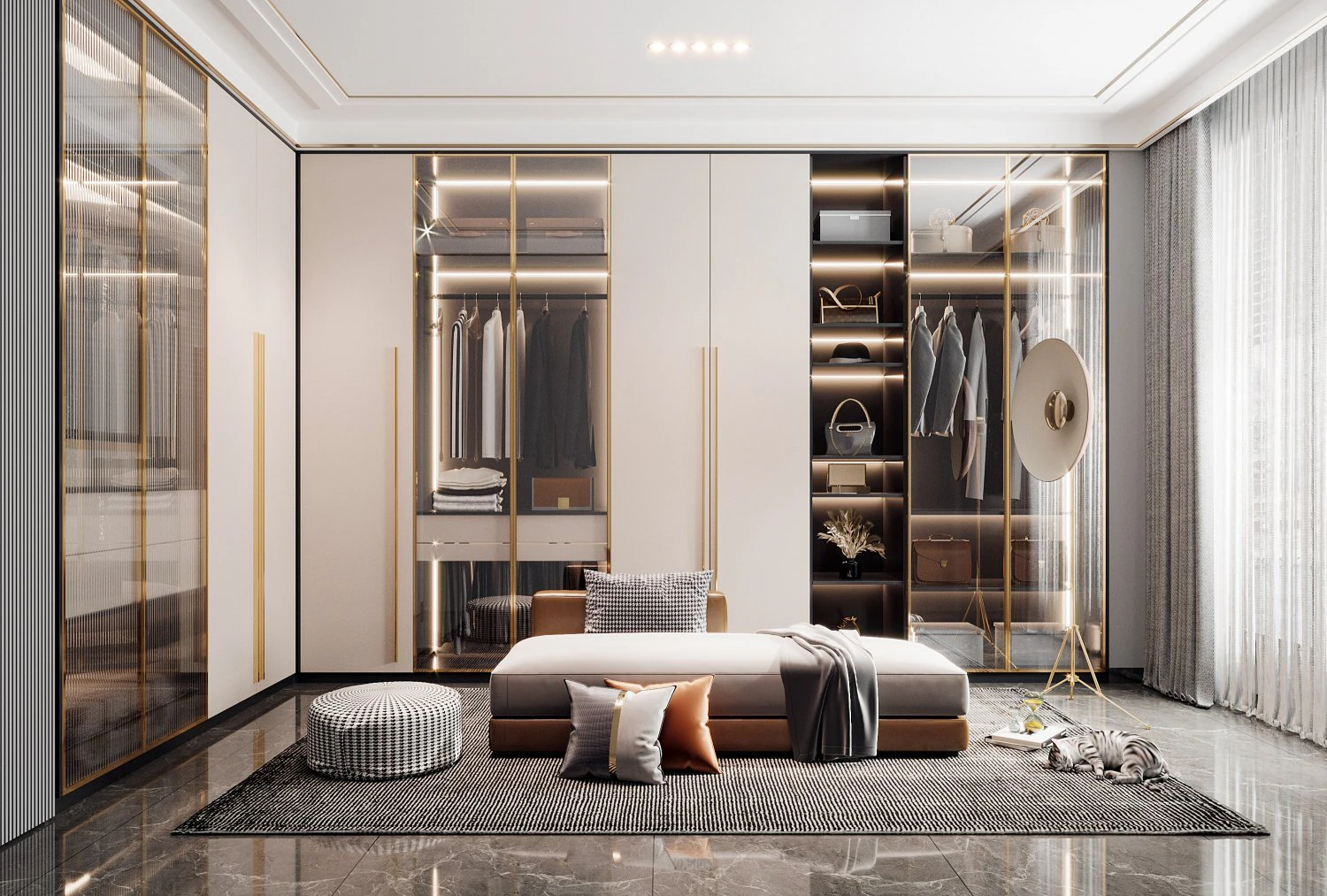 modern cloakroom 3D Model .c4d .max .obj .3ds .fbx .stl .blend 