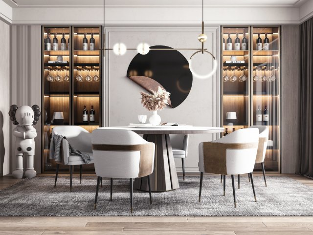 modern restaurant Modelo 3D .c4d .max .obj .3ds .fbx .stl .blend 