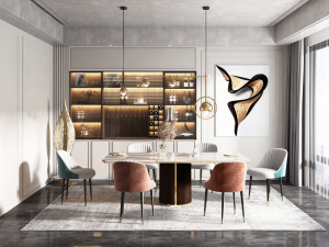 modern restaurant Modello 3D