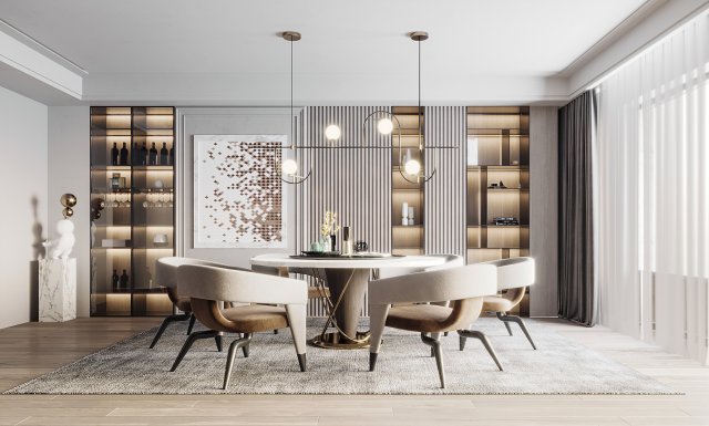 modern restaurant 3D मॉडल .c4d .max .obj .3ds .fbx .stl .blend 