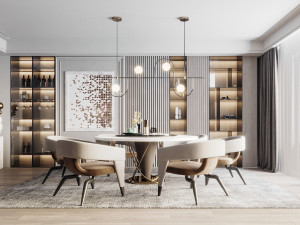 modern restaurant Modello 3D