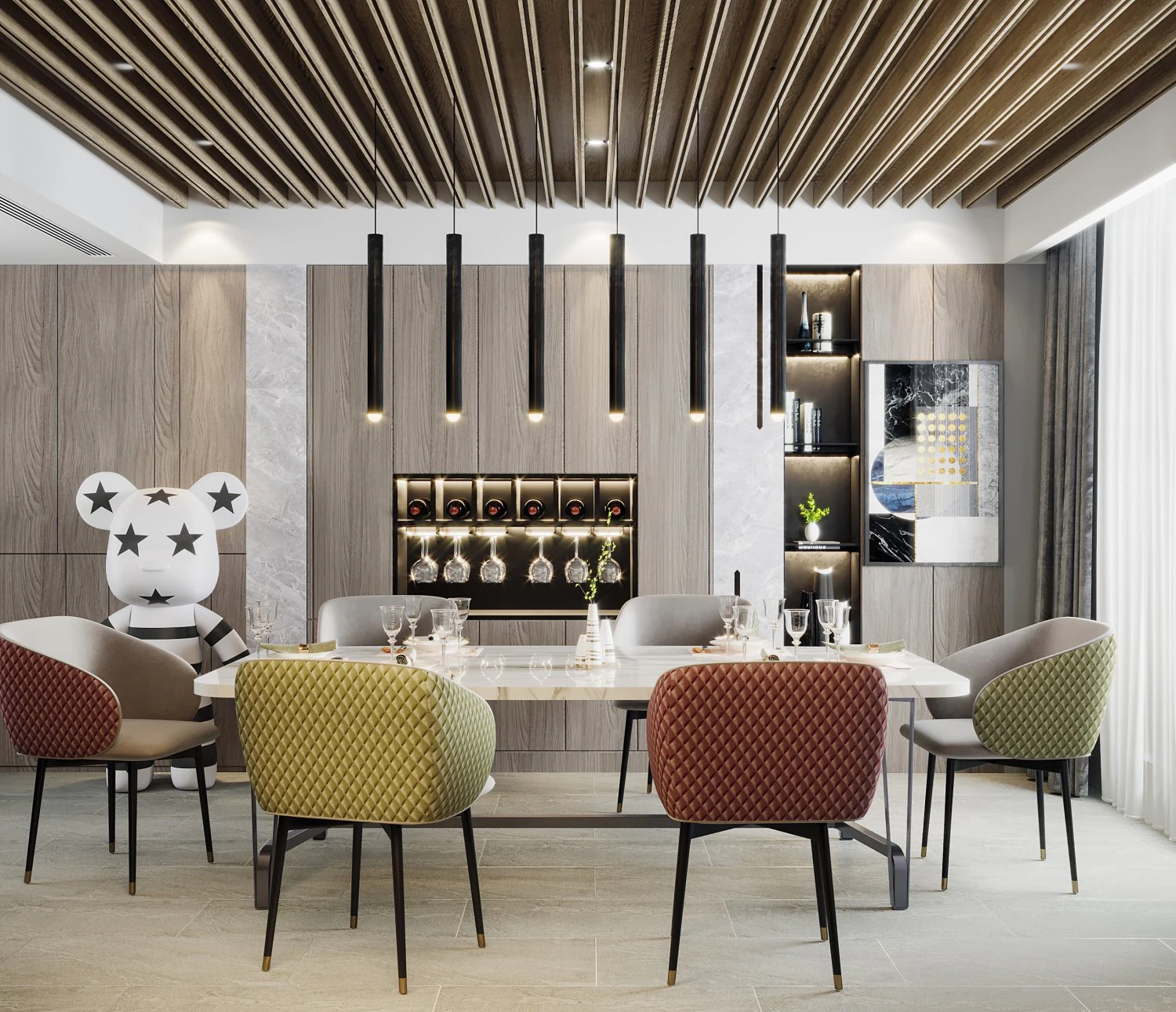 modern restaurant 3D Model .c4d .max .obj .3ds .fbx .stl .blend 