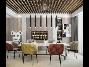 modern restaurant Modello 3D