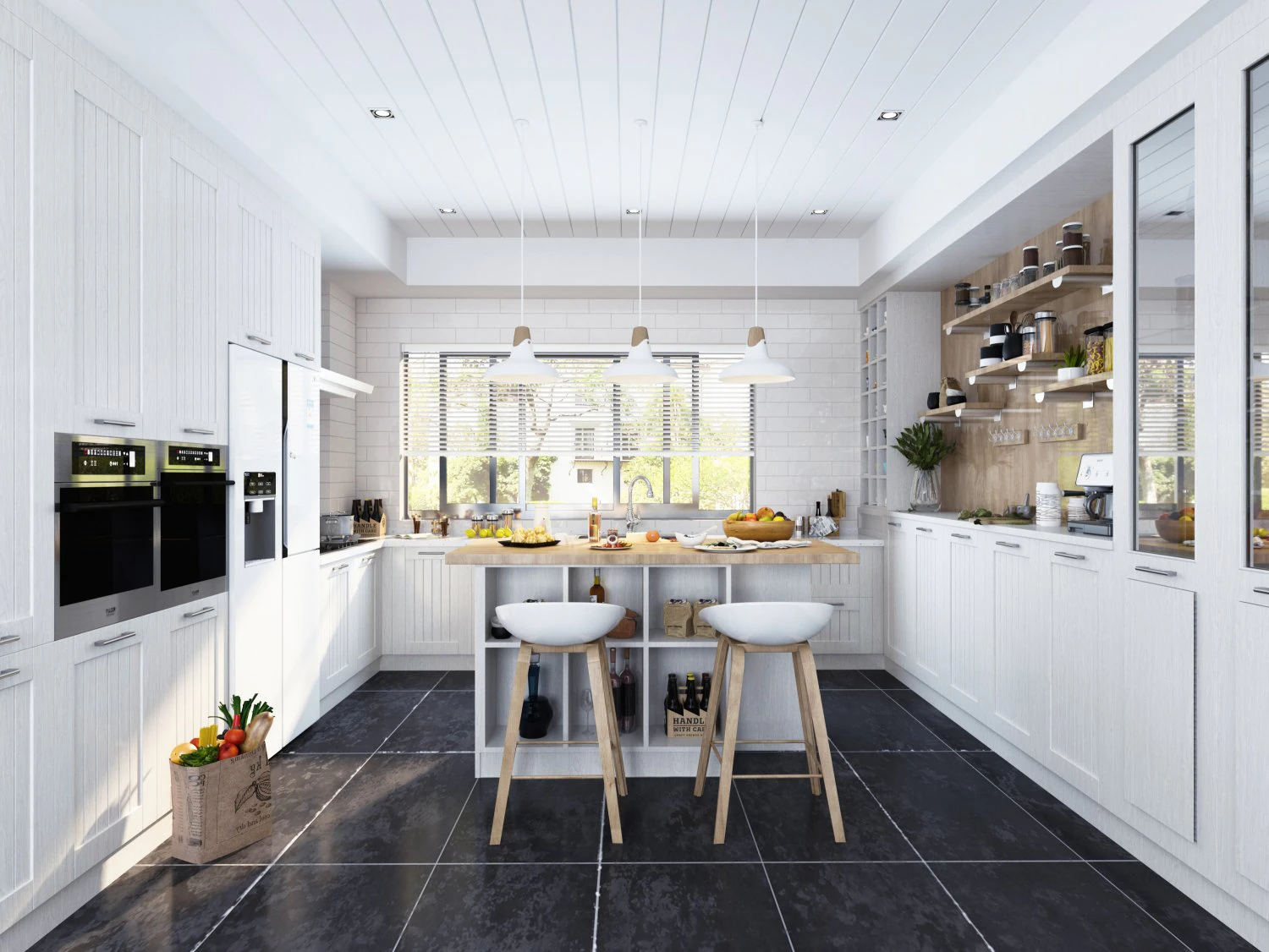 modern kitchen 3D Model .c4d .max .obj .3ds .fbx .stl .blend 