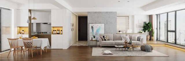 北欧風のリビングルーム 3Dモデル .c4d .max .obj .3ds .fbx .stl .blend 