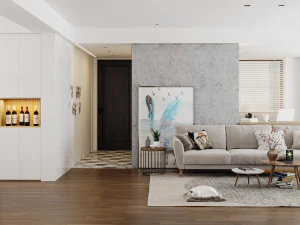 скандинавская гостиная 3D Модель