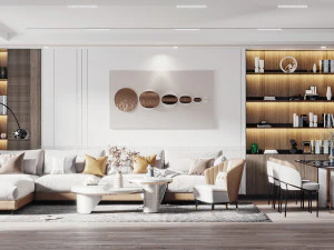 モダンなリビングルーム 3Dモデル