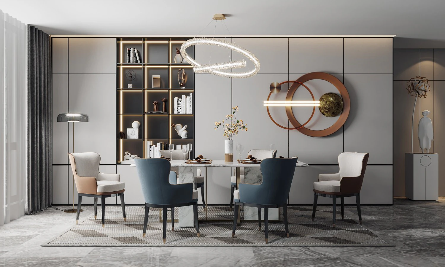 modern restaurant 3D Model .c4d .max .obj .3ds .fbx .stl .blend 