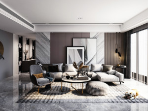 modern living room 3D Модель