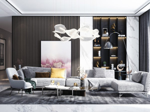 modern living room Modelo 3D