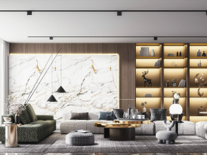 modern living room 3D Model