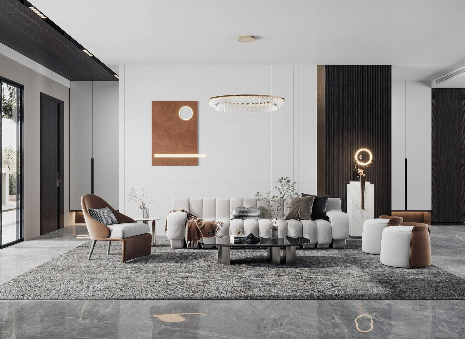 modern living room 3D Model .c4d .max .obj .3ds .fbx .stl .blend
