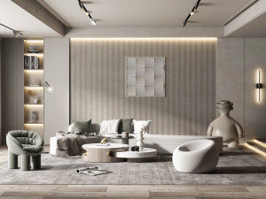 modern living room 3D Model