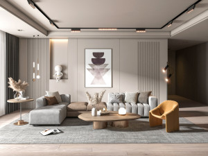 modern living room 3D मॉडल