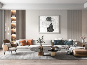 moderne woonkamer 3D Model