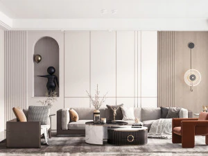 モダンなリビングルーム 3Dモデル