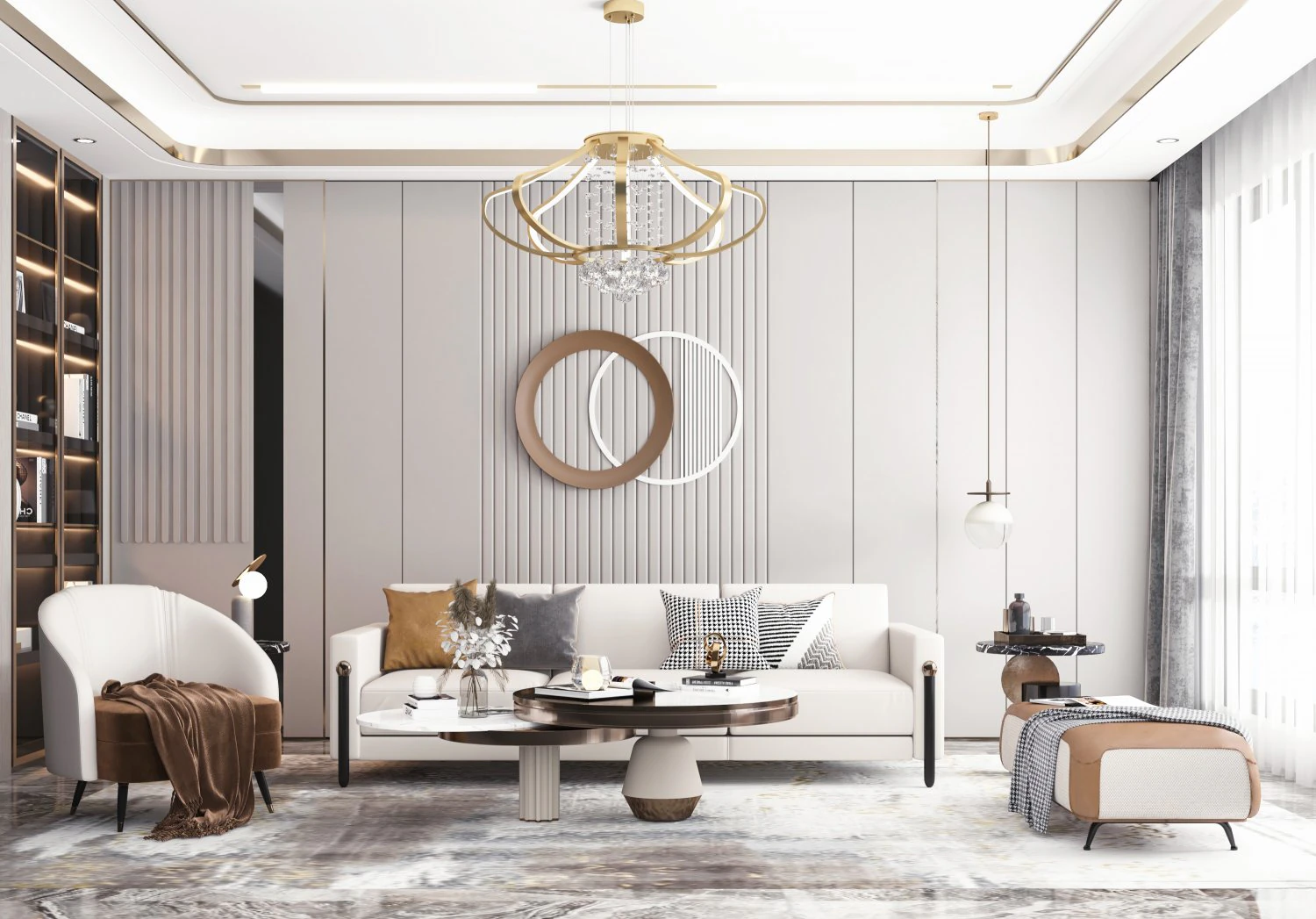 modern living room 3D Model .c4d .max .obj .3ds .fbx .stl .blend 