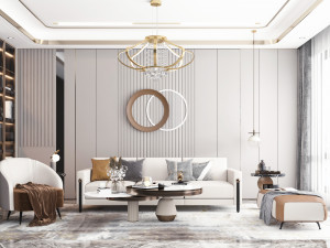 modern living room 3D Model