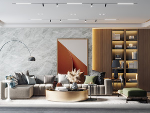 modern living room 3D Model