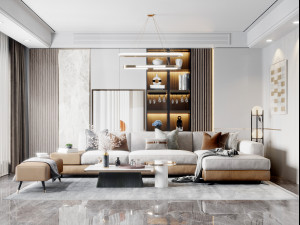 modern living room 3D Model