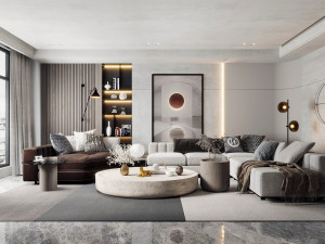 modern living room 3D 모델