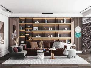 モダンなリビングルーム 3Dモデル