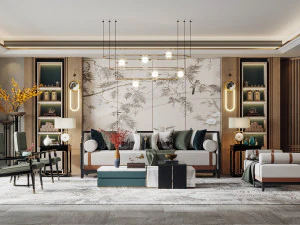 モダンなリビングルーム 3Dモデル