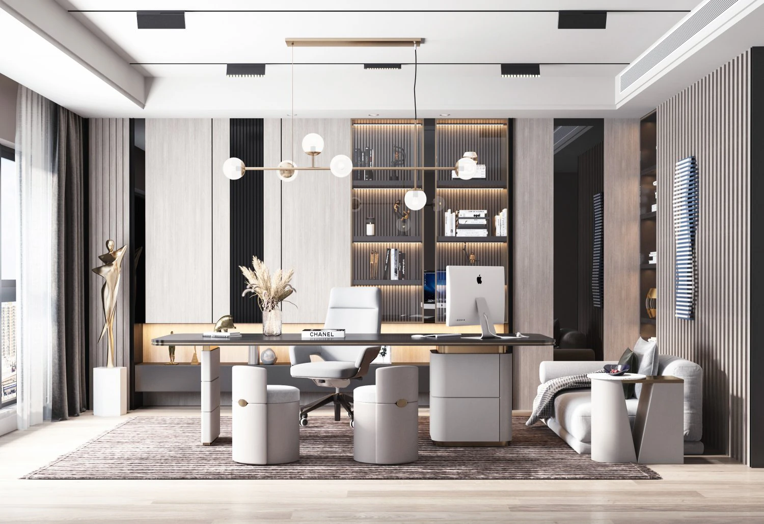 modern study 3D Model .c4d .max .obj .3ds .fbx .stl .blend 