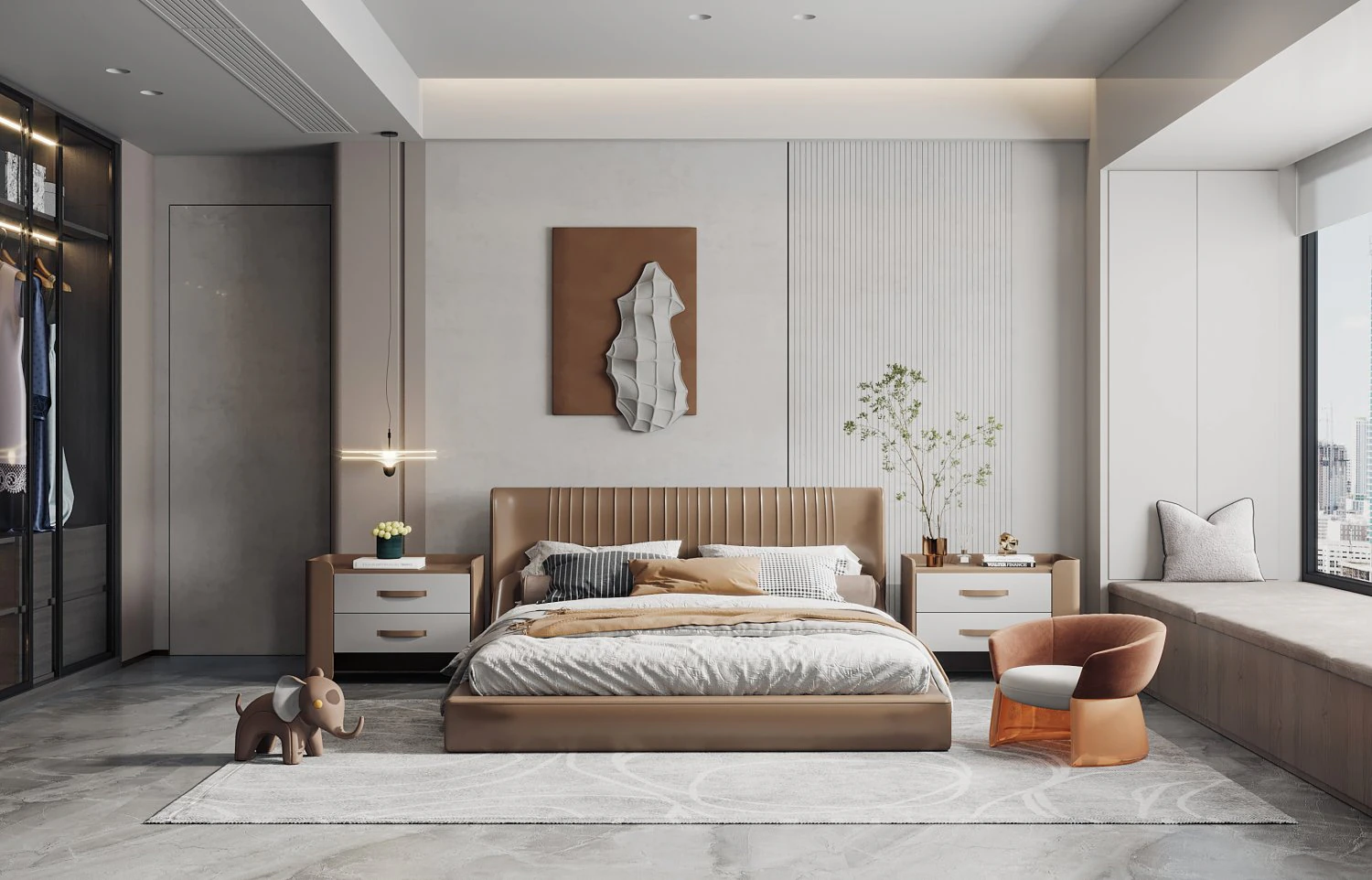 modern bedroom 3D Model .c4d .max .obj .3ds .fbx .stl .blend