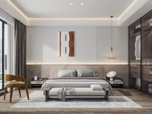 modern bedroom 3D 模型