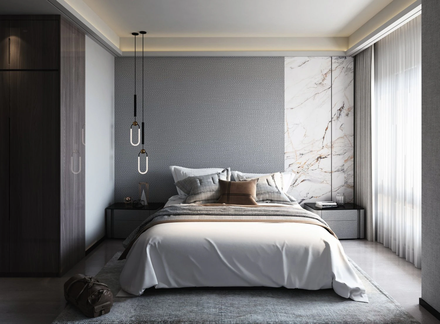 modern bedroom 3D Model .c4d .max .obj .3ds .fbx .stl .blend 