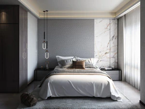 nowoczesna sypialnia Model 3D