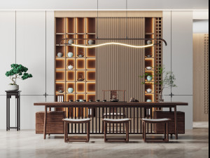new chinese tea room Modèle 3D