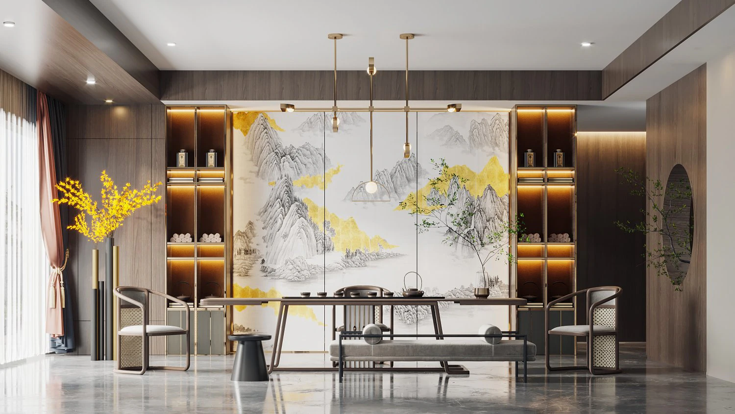 new chinese tea room 3D Model .c4d .max .obj .3ds .fbx .stl .blend 