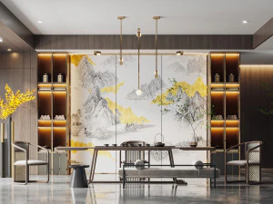 new chinese tea room 3D Model