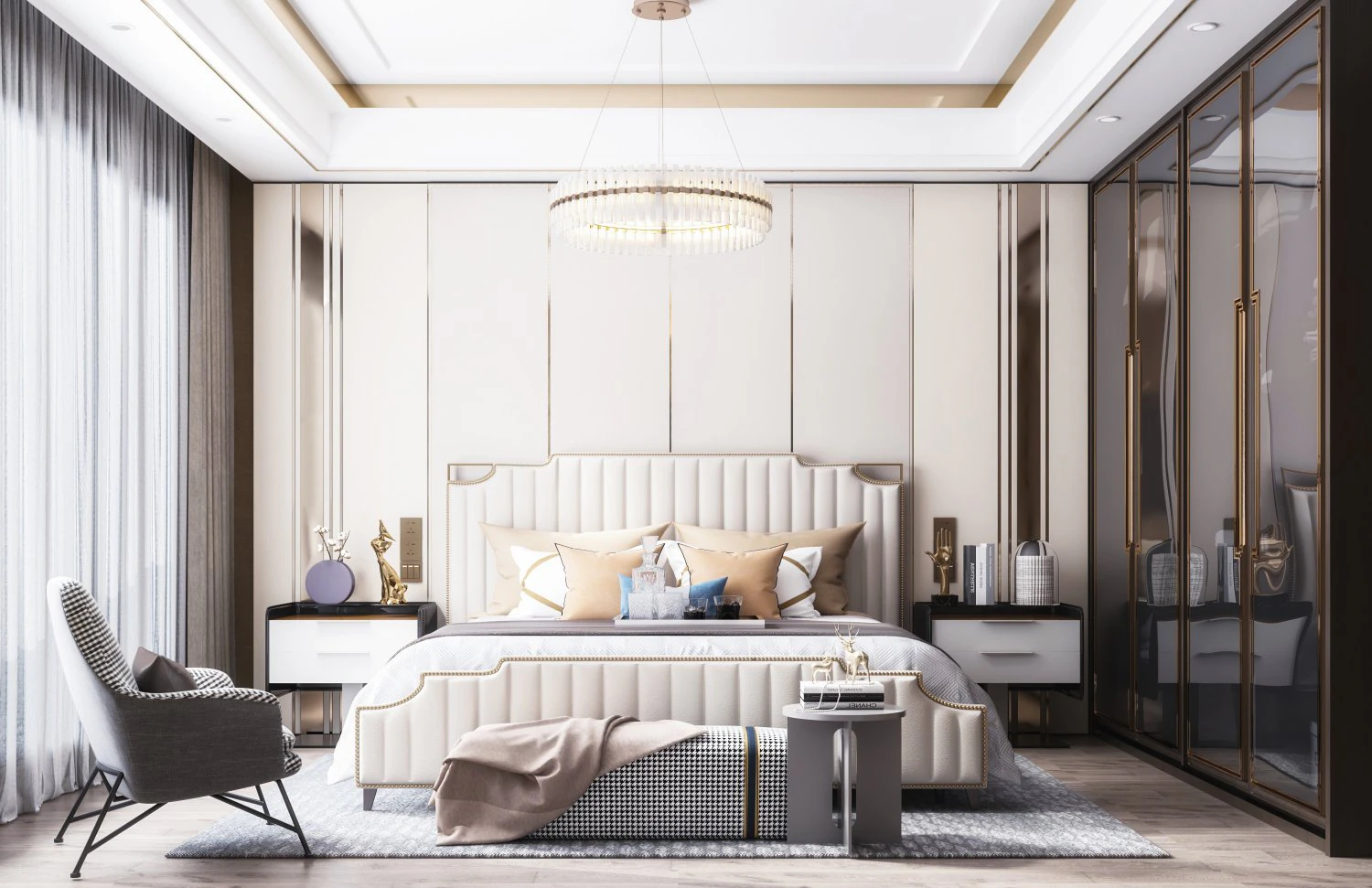 modern bedroom 3D Model .c4d .max .obj .3ds .fbx .stl .blend