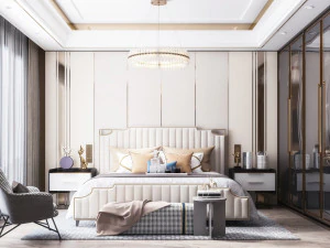 モダンな寝室 3Dモデル