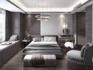modern bedroom Modèle 3D