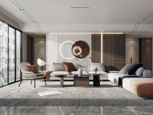 modern living room 3D Model